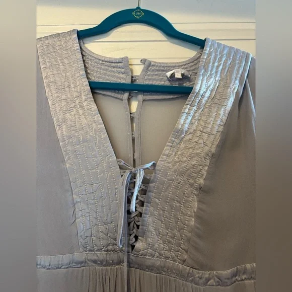 Anthropologie Ghost London Pale Blue Dress with Bell Sleeves - Picture 11 of 12